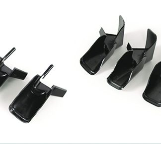 Extended Gutter Spout, Black, 4pk (2 Left/2 Right)