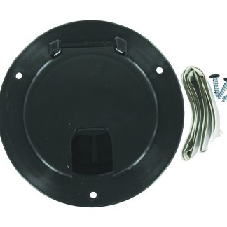 Cable Hatch, Large Round, Black, Carded
