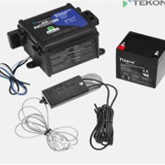Breakaway System For 1 To 3 Axle Trailers W/electric Brakes, Includes Battery Box, 5 Amp Battery W/push To Test LED Test Meter,