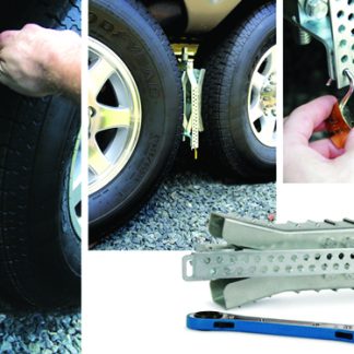Eazlift - 10 Wheel Stop W/ Wrench And Lock, Metal