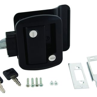 Global Travel Trailer Lock W/Keys - Black