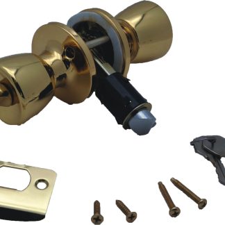 Entrance Lock Set Knob - Polished Brass
