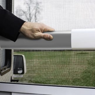 RV Screen Door Cross Bar, White, Deluxe (wide Grip)