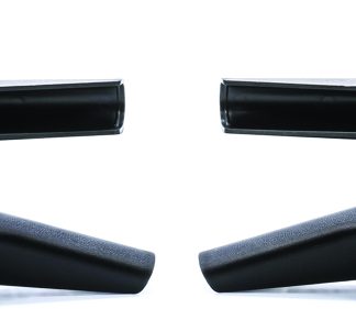 Gutter Spout, Wide/long, Black 4pk (2 Left/2 Right)