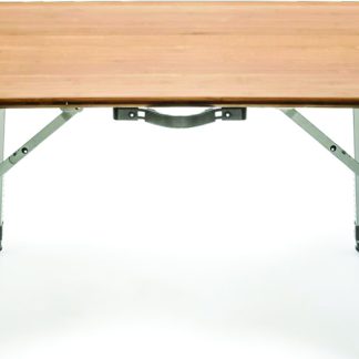 Bamboo Folding Table, Adj Height Solid Top (31.4x23.6x18-26h)
