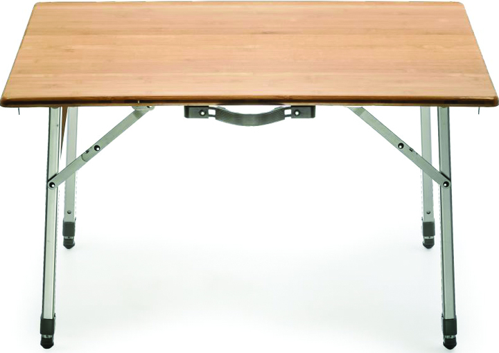 Bamboo Folding Table, Adj Height Solid Top (31.4x23.6x18-26h)