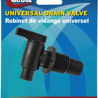 Universal Drain Valve, 3/8 Or 1/2 Threaded, Carded