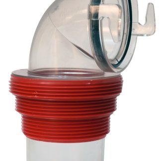 EZ Coupler 90u00b0 Bayonet Sewer Fitting, Clear, Boxed