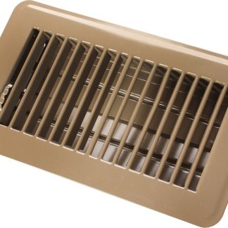 4X8\u00a0Metal Floor Register, Dampered, Brown