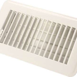4X8\u00a0Metal Floor Register, Dampered, White