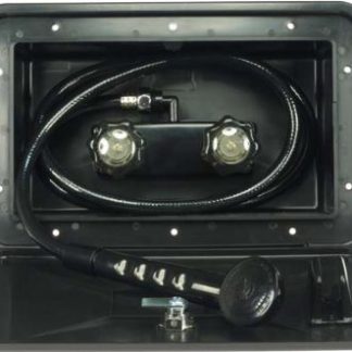 Exterior Shower Box With 59 Vinyl Hose, 1/4 Turn, Plastic, Black, Boxed