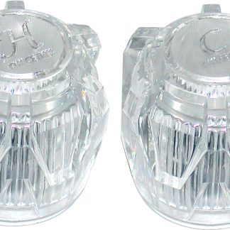 Handle Set, Hot & Cold, Clear, Carded
