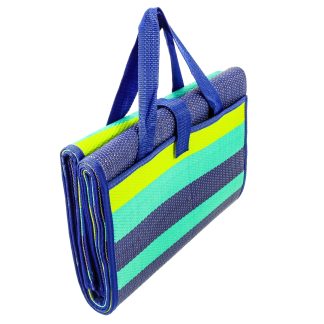 Handy Matw/ Strap, Blue/turquoise/greenstripes,60 X 78