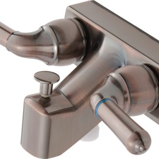 4 Non-Metallic Tub/shower W/ Teapot Hdls & Vac Brk Oil Rub Bronze