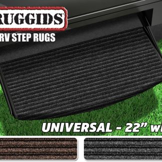 Ruggids Universal RV Step Rug (22u201d wide) - Charcoal Black