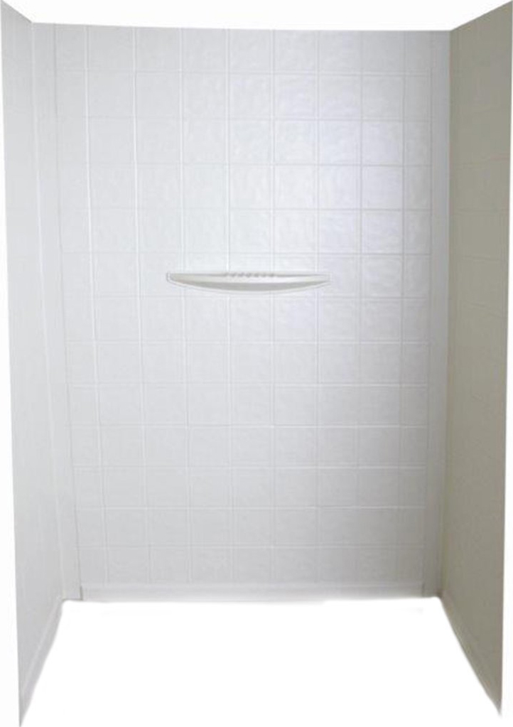 24 X 36 X 62 Bath Tub Wall Surround; 1-Piece Design; Picture Frame Finish - White