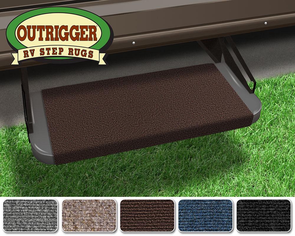 Outrigger RV Step Rug (18 Wide) - Chocolate Brown