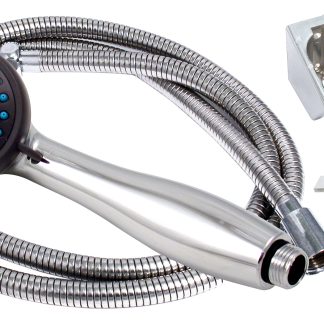 Shower Head Kit, 3 Function Handheld, Flow Ctrl, 60 Ss Hose, Chrome, Boxed
