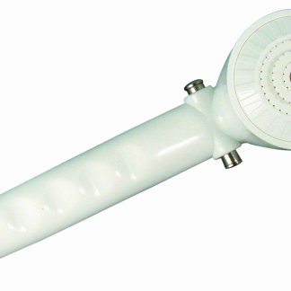 Shower Head Kit, Trickle Shut-Off, 60 Hose, White, Bagged