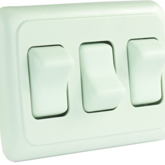 Triple Switch -White, Pkg