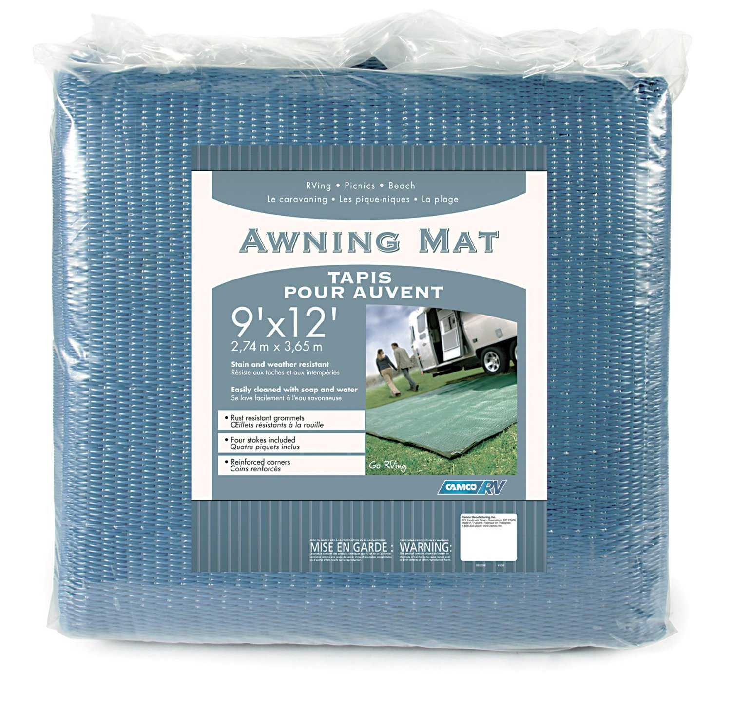 Awning Mat - 6' X 9' Blue Reversible