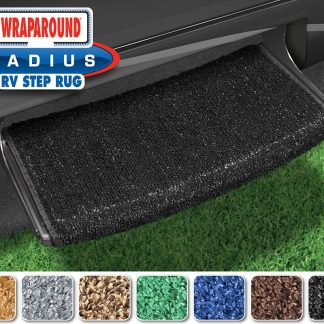 Wraparound Radius RV Step Rug (22 Wide) - Black