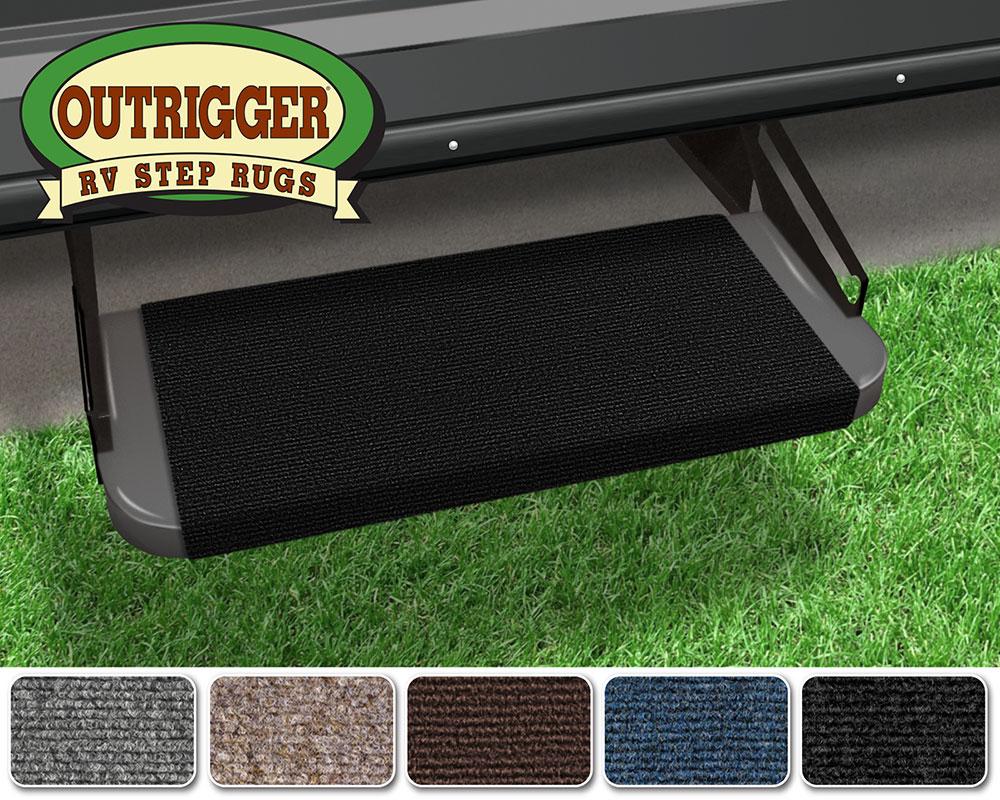 Outrigger RV Step Rug (18 Wide) - Black Onyx