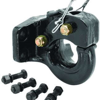 10 Ton Regular Pintle Hook (inc. Grade 8 Hardware) Rating 20,000 Lbs. (gtw), 4,000 Lbs. (vl), Black