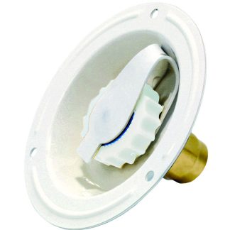 Water Inlet, Metal Recessed Flange FPT, Col White, Bulk
