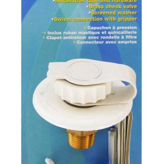 Water Inlet, 2-3/4 MPT, White, Carded