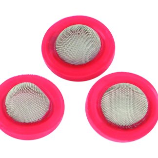 Hose Washers With Screen, Red, 100 Per Bag