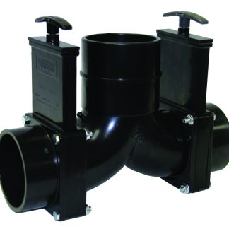 Ell Double Rotating Valve, 3 Hub X 3 Hub X 3 Hub Outlet