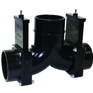 Ell Double Rotating Valve, 3 Hub X 3 Hub X 3 Hub Outlet, No Handle