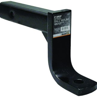 Deep drop tube style ball mount, length 10u201d, max. drop 6u201d, M.V.L. 600 lbs., M.G.T.W. 6,000 lbs., weight 10.0 lbs.
