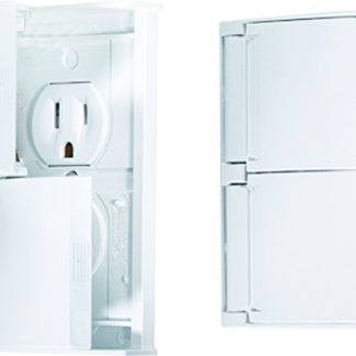 Weatherproof Gray Dual Outlet W/ Snap Cover-Plate