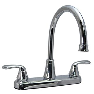 Kitchen Faucet, 8 Hi-Arc Hybrid, 2 Lever, Brushed Nickel, Box
