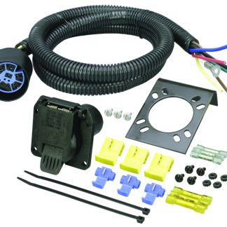 7-Way Trailer Wiring Harness, U.s. Car Connector, 4'