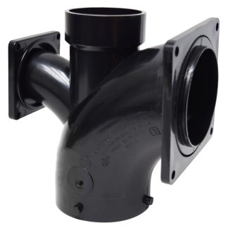 3-Way Ell, 3 Spigot X 2 Hub, 3 And 1-1/2 Rotating Flanges