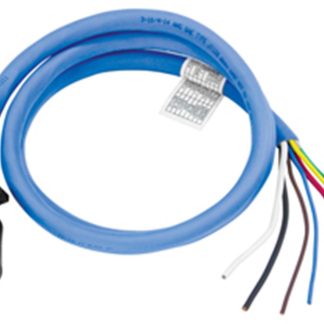 7-Way Molded Trailer End W/8' Cable, Heavy Duty Cold Weather Insulated Blue Silicon