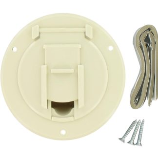 Cable Hatch, Sm Round, Col White, Carded