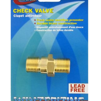 Check Valve, 1/2, Brass, MPT X MPT, Lf, Carded