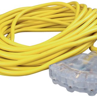 15A 14/3 Triple Outlet Extension Cord, 50', Carded