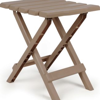 Table, Adirondack Style, Quick-Folding, Plastic, Sm, Taupe