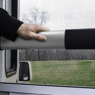 RV Screen Door Cross Bar, Black, Deluxe (wide Grip)