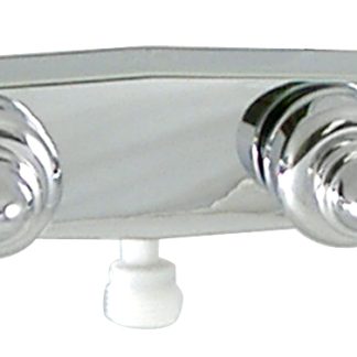 Shower Valve W/ Vac Brkr, 4, 2 Lever Teacup, Plastic, Chrome, Box