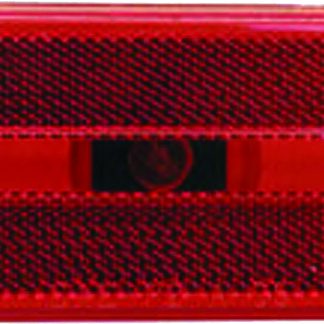 Red Rectangular Clearance/Side Marker Light With Reflex