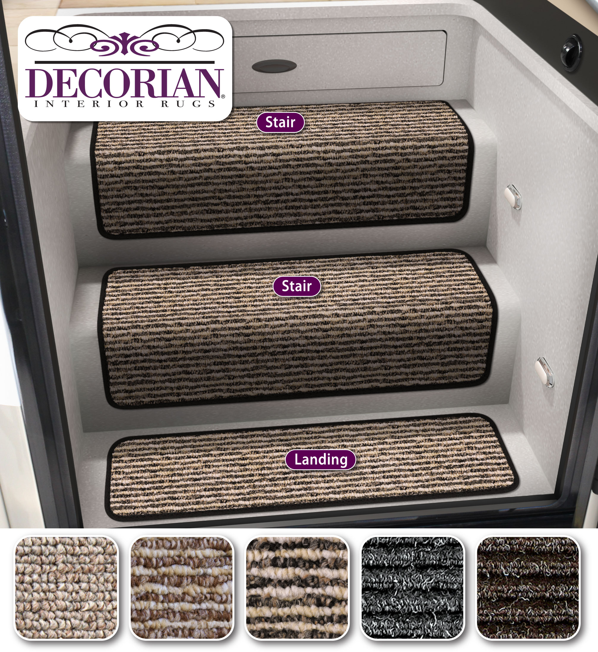 Step Huggers For RV Landings (10 X 23u00bd) - Peppercorn