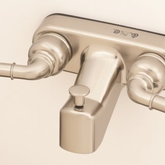 4 Non-Metallic Tub/shower W/ Teapot Hdls & Vac Brk Nickel