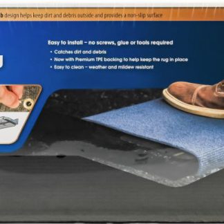 Step Rug, Premium, Poly Singlerib W/ UV & Tpe 17.5 X 18 Brown