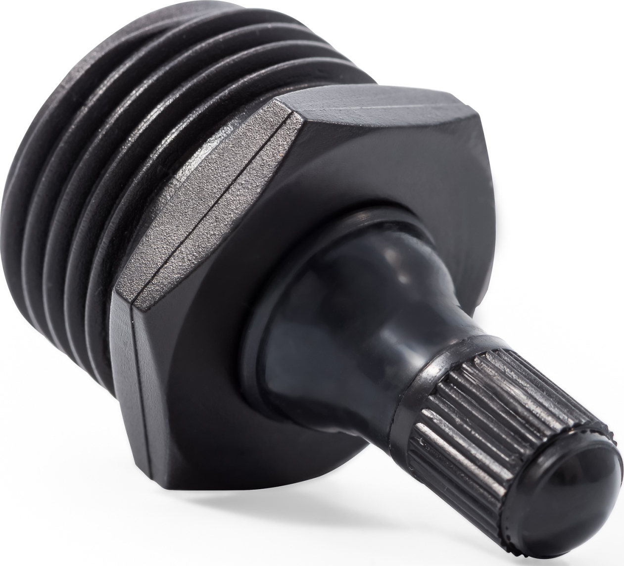 Blow Out Plug - Black Plastic W/ Valve
